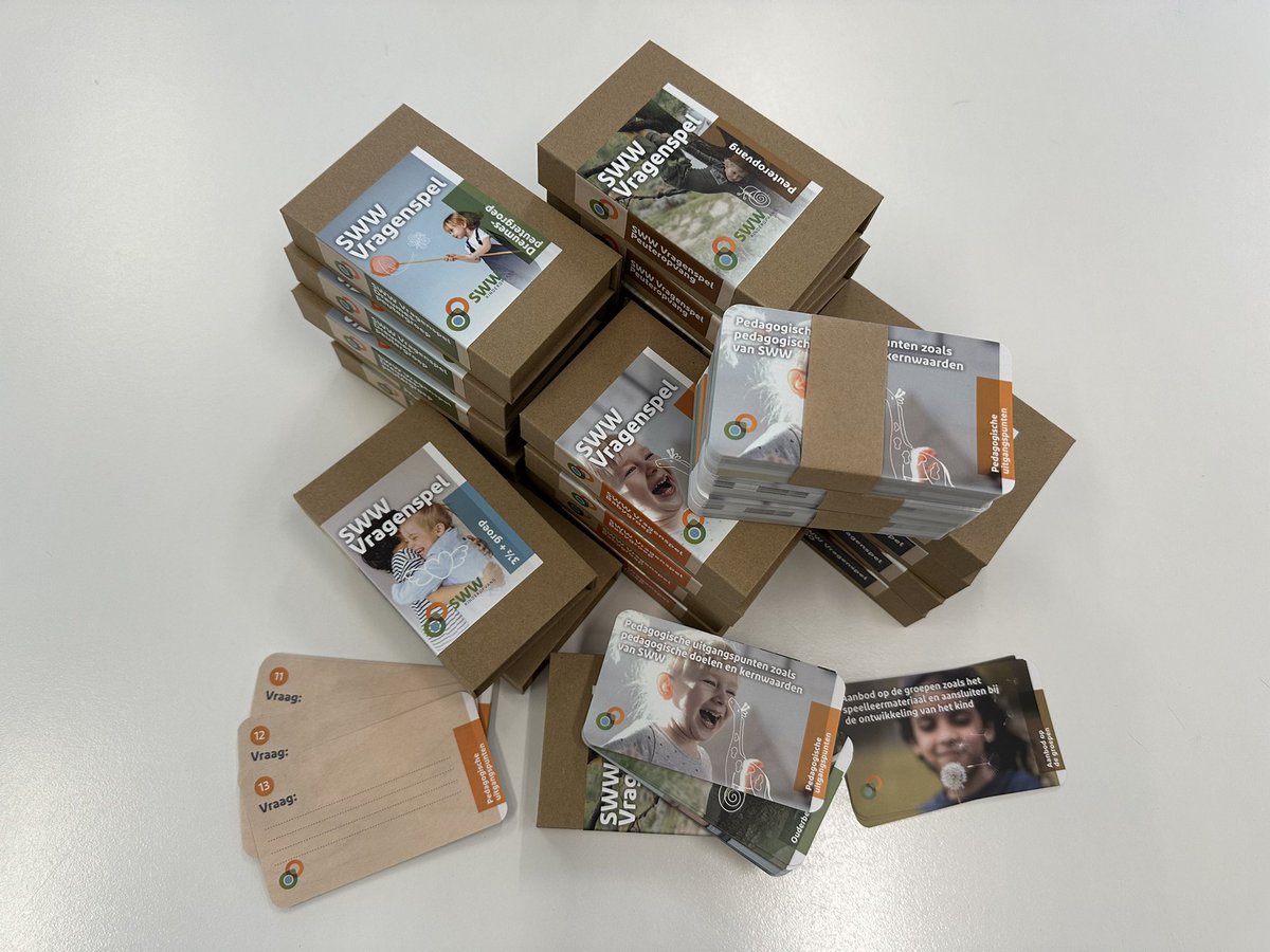 BijDageraad's tweet photo. Bij Dageraad houden we van uitdagende projecten! Voor SWW kinderopvang hebben we onlangs een uniek kaartspel mogen ontwerpen en realiseren!🧡

Heb je zelf een uitdagend project waarbij je onze expertise goed kunt gebruiken? Neem direct contact met ons op! https://t.co/dxzu8YJAOG