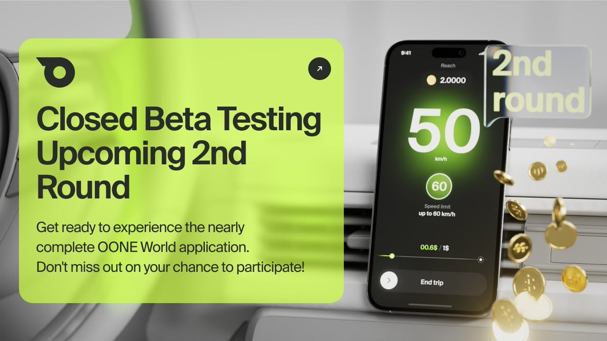 🚀On February 18th, we are starting the 2nd round of our closed beta testing #drive2earn

🚗💨The terms for the second round of beta testing will be exactly the same: 6 $USDT for 300 km and 5 $USDT for your ref #code

🤔If you are not yet participating in the #beta test, fill out