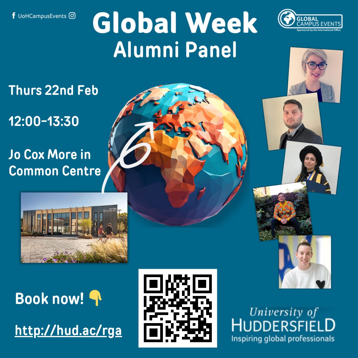 🌎 GLOBAL WEEK INCOMING! 🌍

Really looking forward to chairing this #Alumni panel as part of the celebrations for #GlobalWeek taking place next week at @HuddersfieldUni - come and hear our #HudGrads discuss how living, working and studying abroad has impacted their careers! 👇