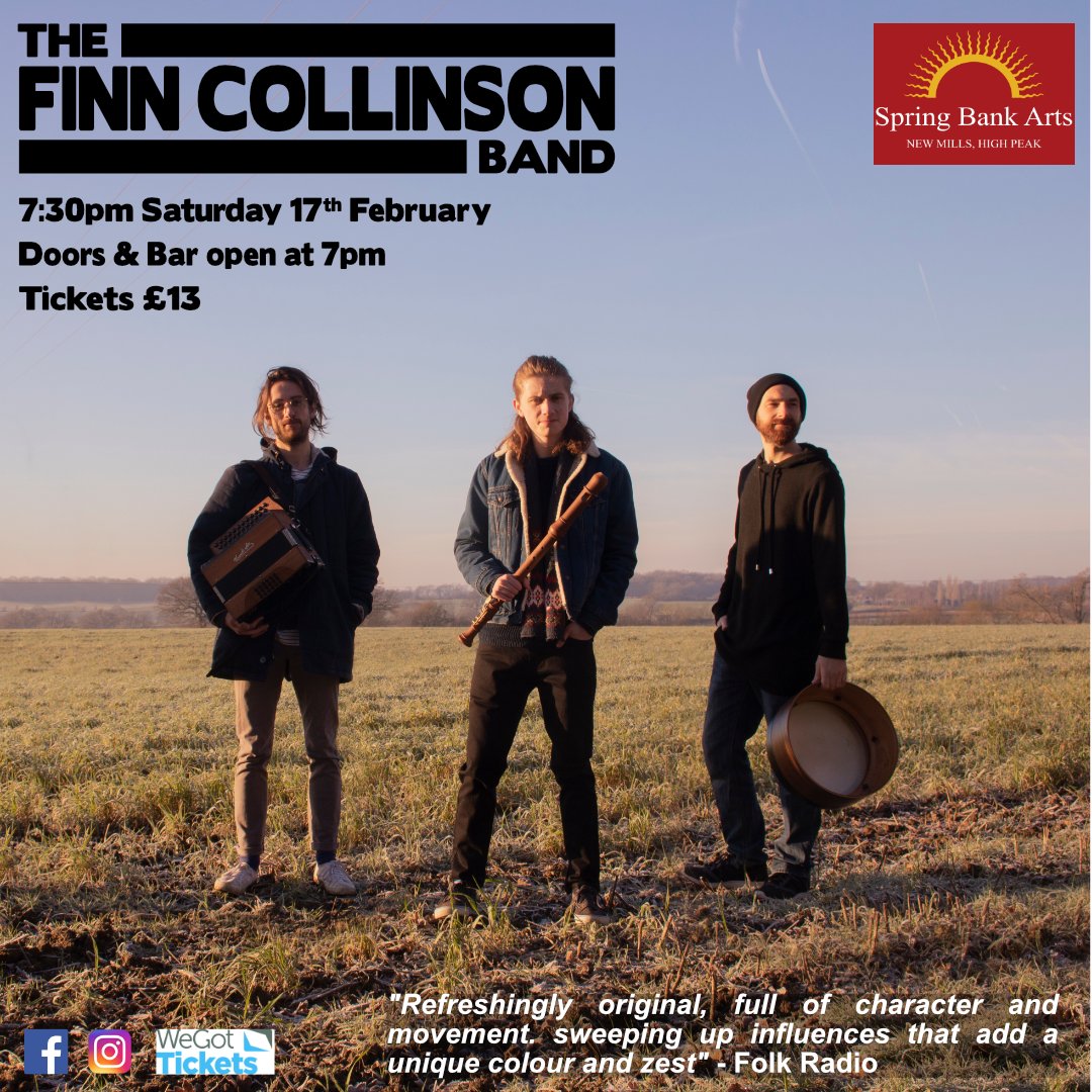 SpringBankArts's tweet photo. “I strongly recommend you take every opportunity to catch them live” – Folk Radio
For more infor and tickets click here:
https://t.co/8rLDs1vcaO
#springbankarts #derbyshire #LiveMusic #newmills #visitnewmills #events #highpeak #folkmusic @FinnCollinson https://t.co/2533vCAVae