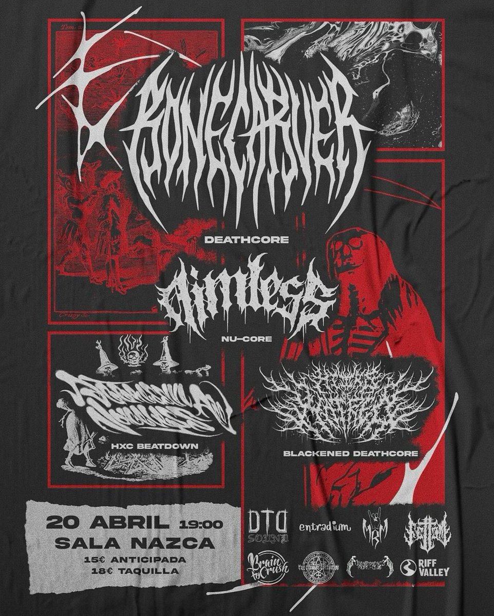 Nuestro concierto mas grande del año. Vamos a destruir la Nazca posiblemente. Si hace un año me dices que tocariamos a tocar con Bonecarver no te lo creo. Que ganas 😤🔥