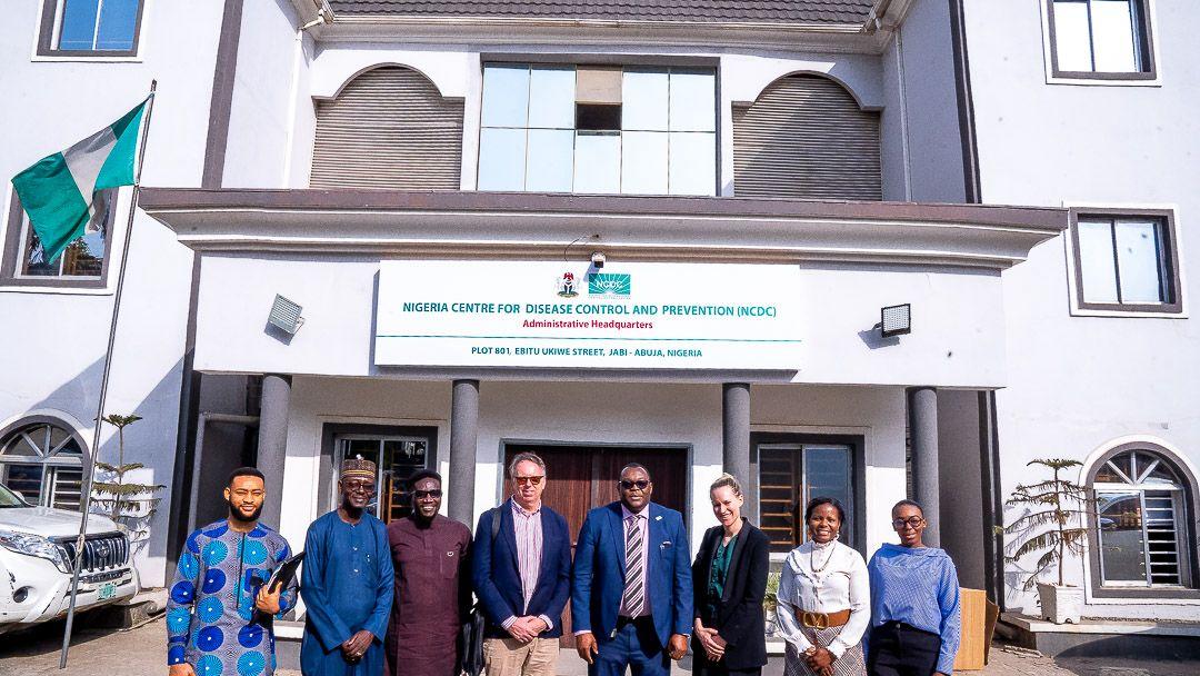 NCDCgov's tweet photo. Yesterday, DG @IfedayoTiffy received @giz_gmbh representatives on a courtesy visit to our headquarters.

We are grateful for their donation of tablets, financed by @EUinNigeria and implemented by @giz_gmbh, to be utilised for optimising @SORMAS_NG operations and strengthening our public health surveillance at national and subnational levels.

#Partnerships #HealthSystemsStrengthening
