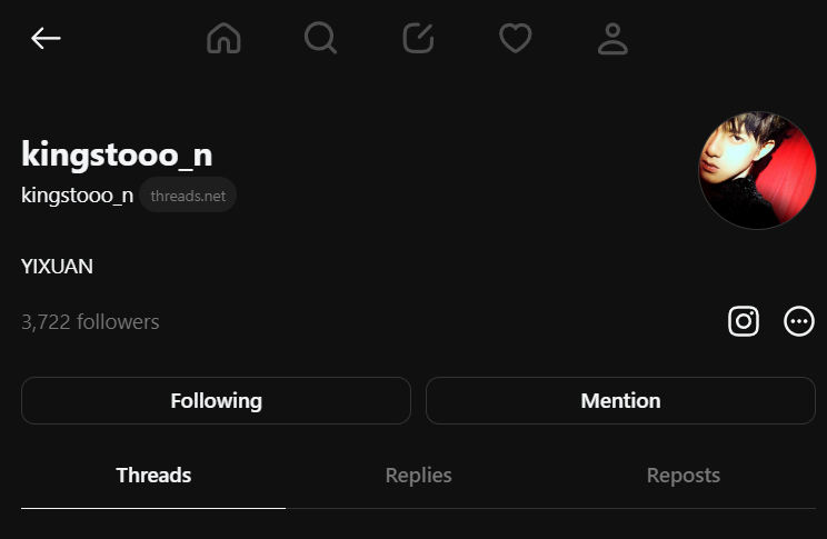 Yixuan has joined threads 

#忆轩 #Kingston