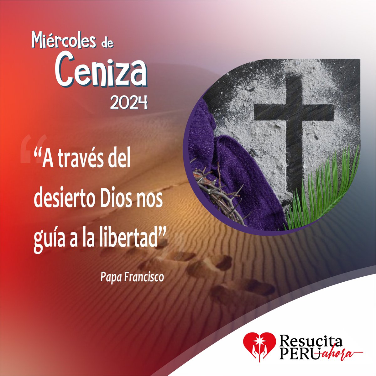 Hoy marca el comienzo de la Cuaresma con el 𝐌𝐢𝐞́𝐫𝐜𝐨𝐥𝐞𝐬 𝐝𝐞 𝐂𝐞𝐧𝐢𝐳𝐚.
El Papa Francisco nos invita a desacelerar y detenernos en Cuaresma. 
📷 Descargue el Mensaje para la Cuaresma 2024 aquí: goo.su/xfkx3