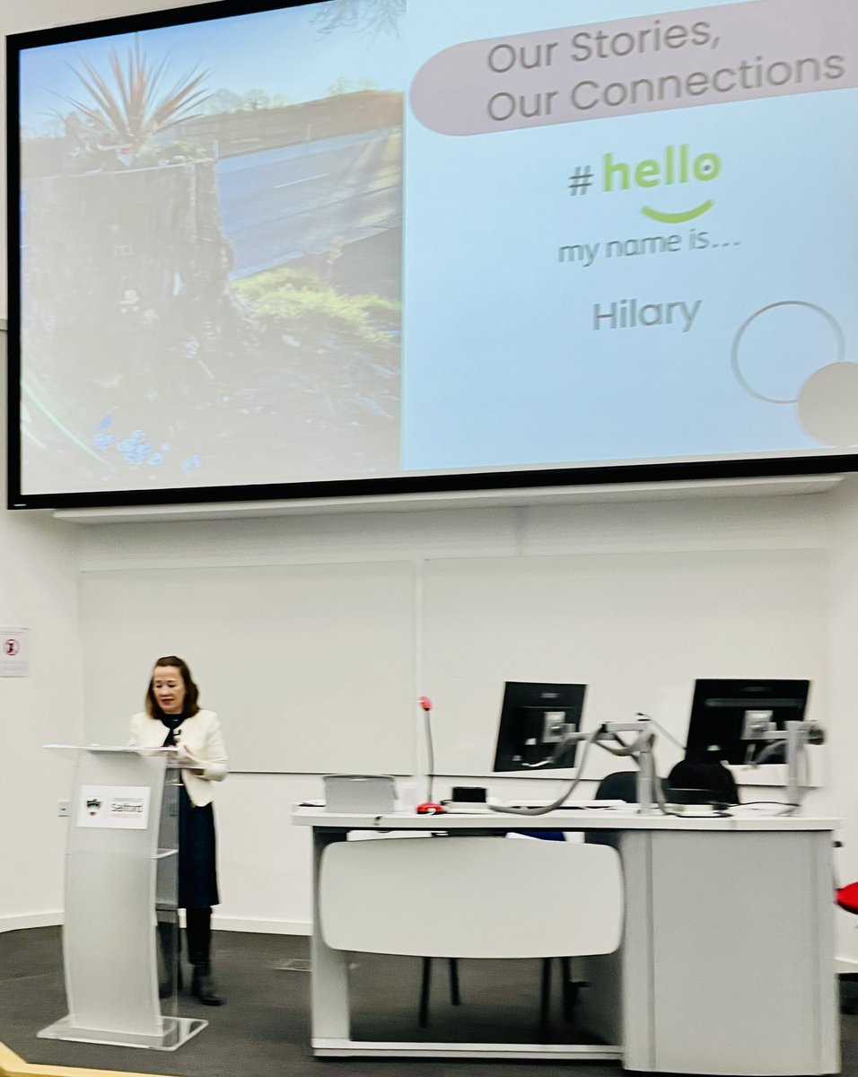 Great start to @UoS_HealthSoc professorial honorary lecture by @HilaryGarratt at the @SalfordUni