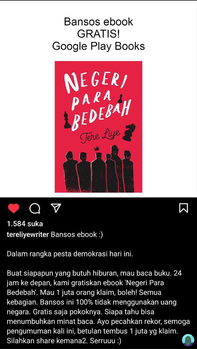 💚 tere liye bagi-bagi ebook novel negeri para bedebah gratis🤩