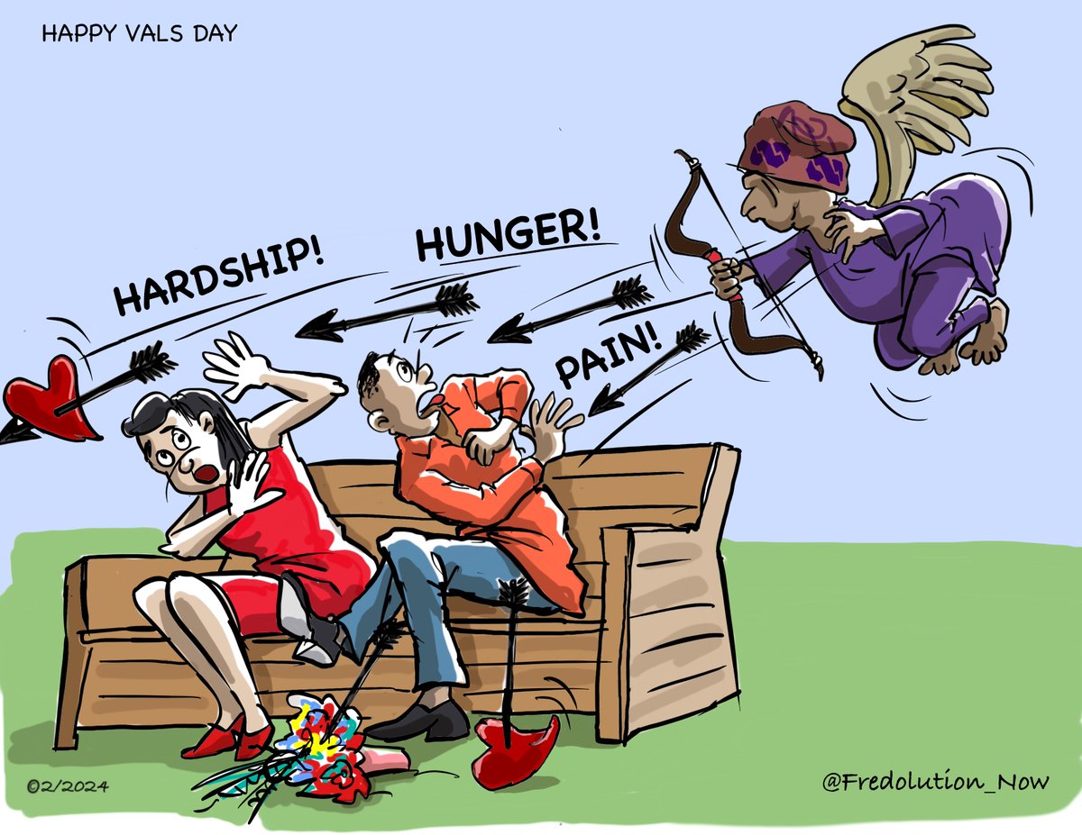 Fredolution_Now's tweet photo. My cartoon today: Happy Vals Day Nigeria😞 https://t.co/VaKlWcXdaH