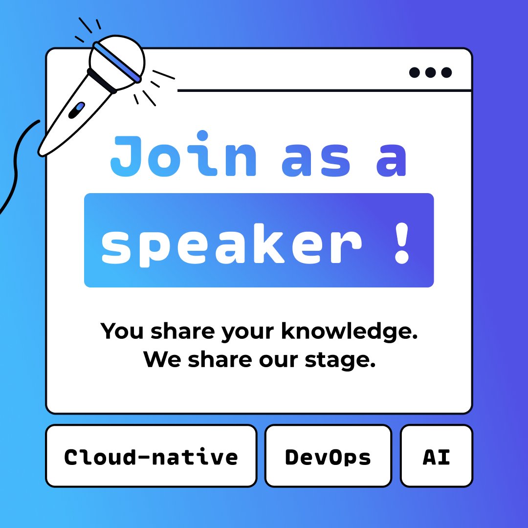 xgeeksio's tweet photo. Roses are red 🌹, violets are blue 💙
We're looking for tech speakers. 🎤 Is that you?

Share your knowledge in #CloudNative, #AI, or #DevOps, and we'll give you the stage! 💡 We're hosting meetups every month.

🔗 Register here  https://t.co/PcFeRj8Ihh

 #callforspeakers https://t.co/bYYcjsFPB8