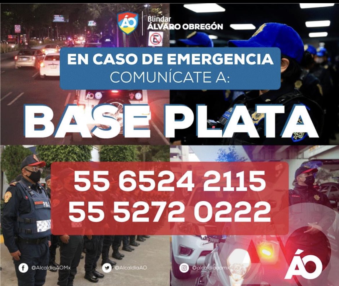 lialimon's tweet photo. Acaban de haber dos micro sismos en Álvaro Obregón. Protección civil inicia verificación de daños. En caso de cualquier afectación favor de reportarla. Comparto números telefónicos de base Plata https://t.co/20lOP3WXwA