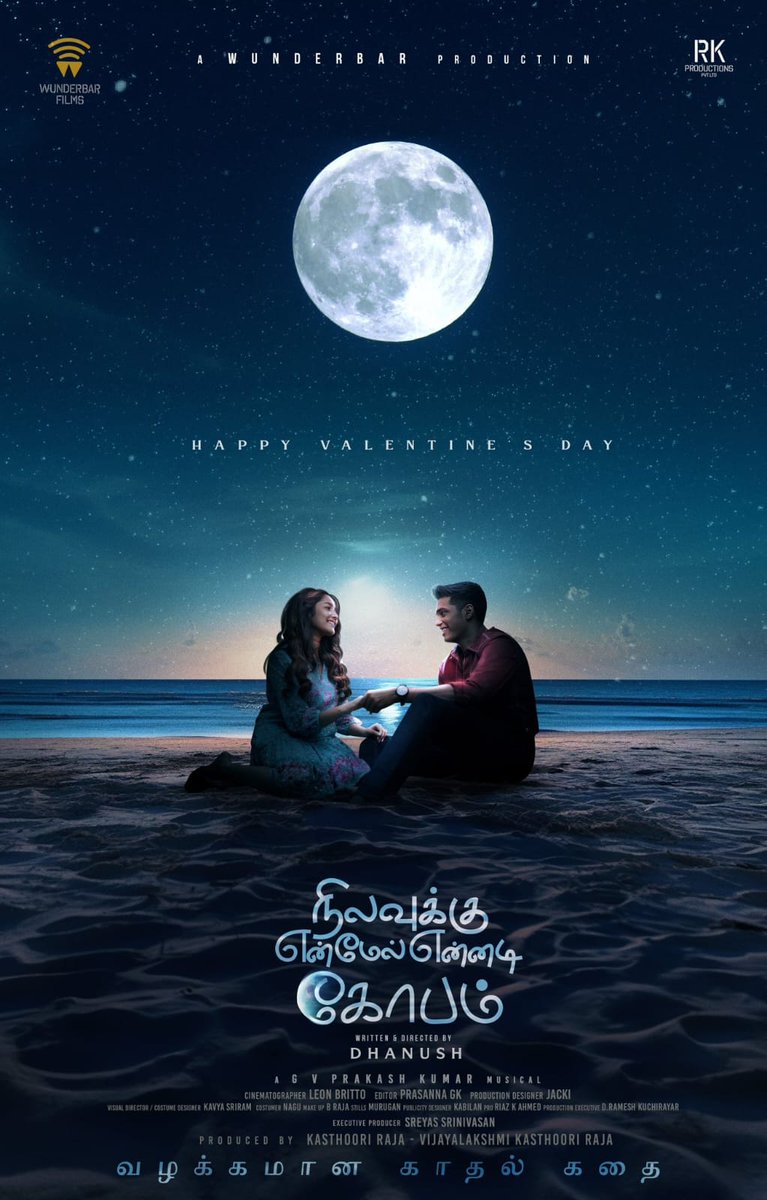 TamilaninCinema's tweet photo. Happy Valentine's Day Wishes From "Nilavukku Enmel Ennadi Kobam"
❤️ A Usual Love Story ❣️
A @gvprakash Magical! 🎶✨️
#NEEK #NilavukkuEnmelEnnadiKobam
@dhanushkraja @wunderbarfilms !
#RKProductions @theSreyas !
@RIAZtheboss @V4umedia_ ! https://t.co/9bxa8l7wnq