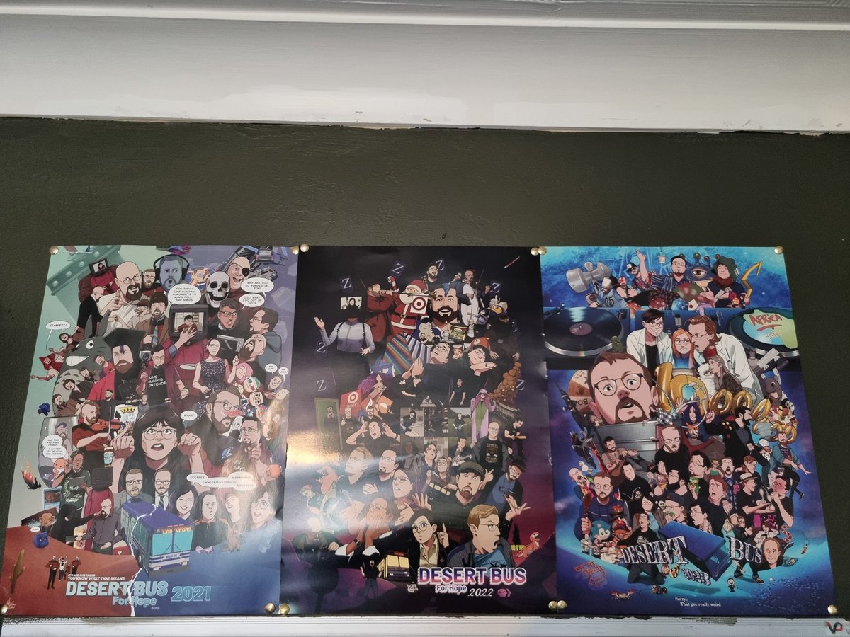 Finally, my <a href="/DesertBus/">Desert Bus for Hope</a> poster is here and making my home office space look much more balanced! Until I ruin it with the DB2024 poster, naturally.