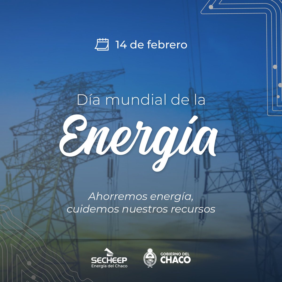 Secheep_Oficial's tweet photo. ⚡ Hoy, 14 de febrero, conmemoramos el #DiaMundialdelaEnergia 
⚡ Desde #Secheep celebramos esta fecha, recodando la importancia de la energía en la vida cotidiana de las personas e instamos a transformar nuestros hábitos y costumbres para hacer un uso responsable del recurso💡🌎 https://t.co/Nv0NcwU0PE