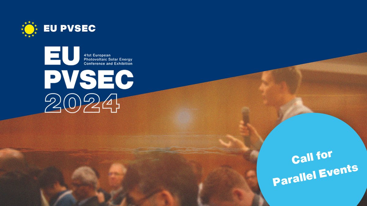 EUPVSEC's tweet photo. 📣 Call for Parallel Events!
Are you ready to contribute to the #EUPVSEC2024 and engage with the global PV community? 🌞
Send us your proposal by 31 March to organise your own #ParallelEvent! https://t.co/gfqhLJDZlD
#EUPVSEC #Photovoltaics #SolarEnergy #Conference #SideEvent https://t.co/VfIyywESVG
