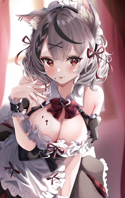 バレンタインメイド沙花叉 #さかまた飼育日記 