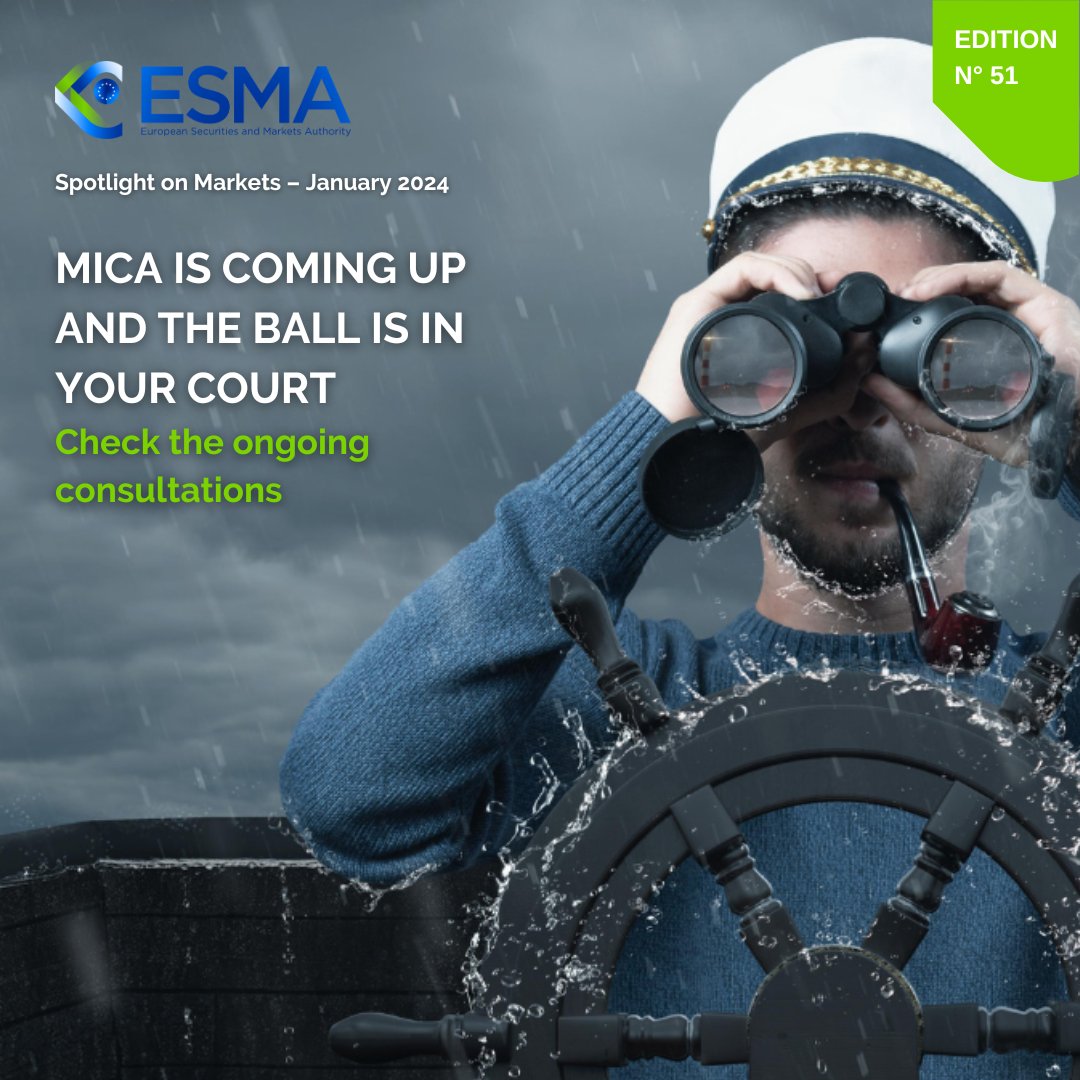 📤 #ESMA newsletter is out → europa.eu/!7BwM8D

🪙 #MiCA consultation package &amp; #BeCryptoAware campaign
⚠️ Requirements when posting investment recommendations on social media
📊 TRV N.1, 2024
📞 Call for candidates: Securities Markets Stakeholder Group
📘 EU AIFs market