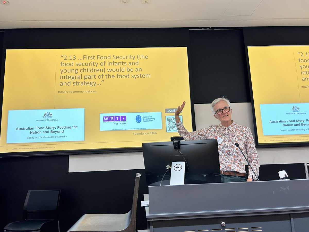 Privilege to present on behalf of @OzBreastfeeding on the regulatory weaknesses in the protection of breastfeeding in Australia today and coalition advocacy for first food security alongside colleague Libby Salmon. #FoodGovernance2024 @Sydney_Uni