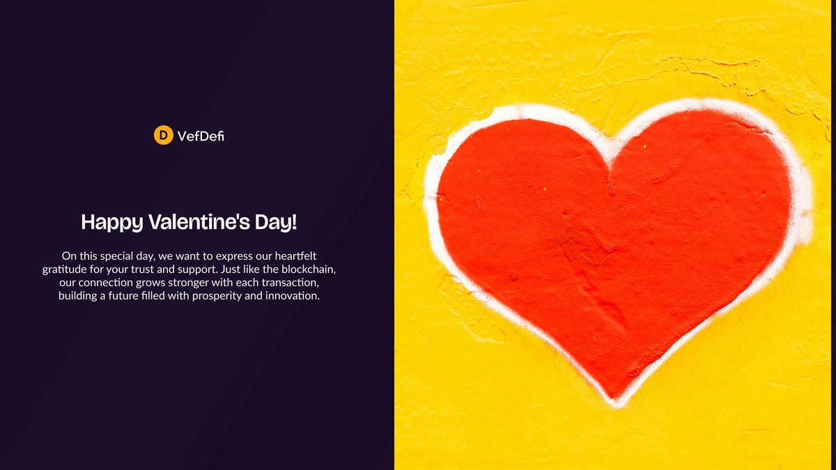 Happy valentine to our top backers and community 🔥

Team are working to sustain maximum celebration 🎊🎉 with marketing campaign, IDO and #VFI trading.

Our collaboration with our accelerator will be officially announced . #process🔥🔥

Join our community t.me/VefDefi