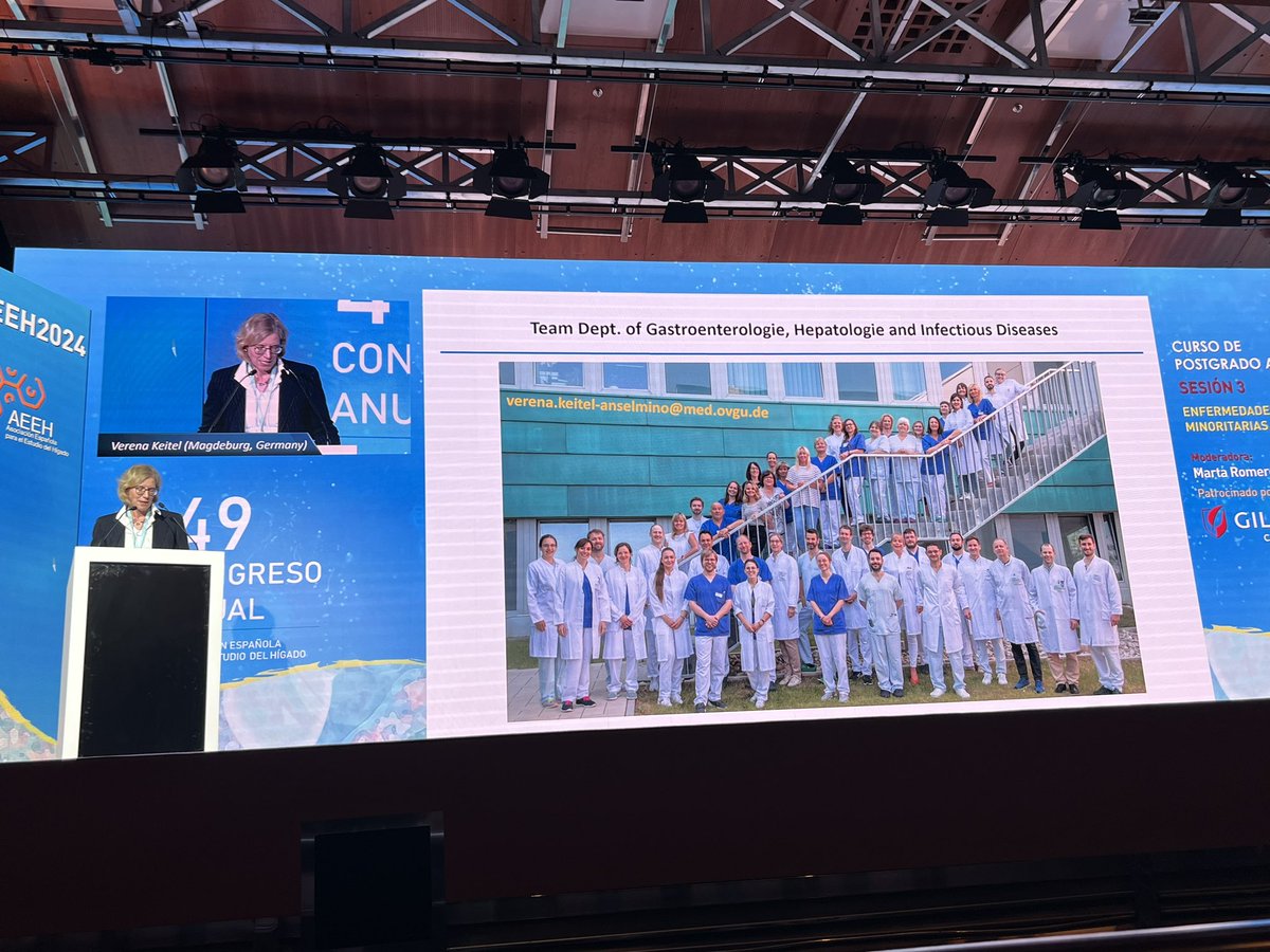 #AEEH2024 Fantastic talk by @VerenaKeitel from Magdeburg, about intrahepatic cholestasis from pediatric patients to adults.
✅More genes to be tested 
✅Rapid progression in some cases
✅IBATi as therapeutic options when serum bile acids are raised. <a href="/EASLnews/">EASLnews</a> <a href="/AEEHLiver/">Asociación Española para el Estudio del Hígado</a> 👏🔟👏