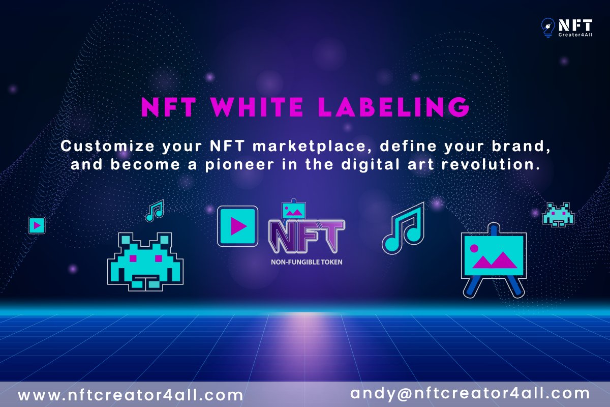 nftcreator4all's tweet photo. #NFTwhitelabeling

💡➡️Customize your marketplace with bespoke features and aesthetics, leveraging flexible #smartcontracts for secure ownership. 

✅Define your brand identity for a unique user experience. 

 #NFTRevolution #TechInnovation #NFT #nftartworks https://t.co/YA0CKl0998