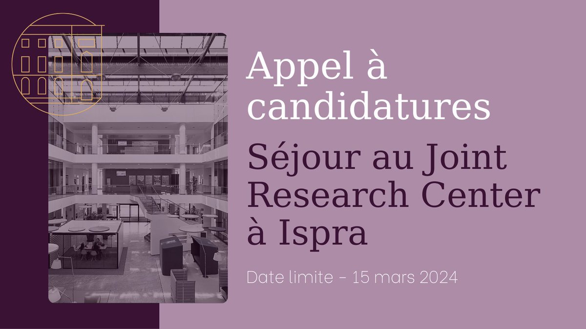 Collegium | Le Joint Research Center offre la possibilité à dix jeunes chercheurs belges d’effectuer une visite à Ispra du 11 au 13 juin 2024. Une occasion unique de découvrir l'un des plus importants centres de recherche d'Europe ! Comment postuler ? 👉 bit.ly/candidatures_j…