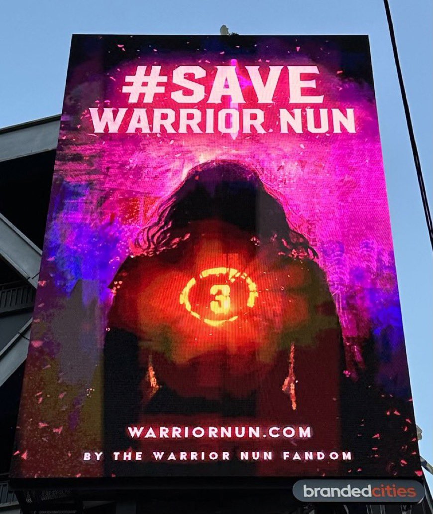 <a href="/NetflixUK/">Netflix UK & Ireland</a> YES WE GOT THESE BILLBOARDS JUST TO SAY THIS! 💛
#WarriorNun #SaveOURWarriorNun