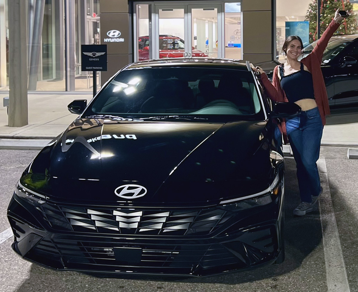 What's your reason to #GetExcited? Emily Moffitt's was her #2024Elantra she picked out at #LakelandHyundai with salesperson #HaizeFassett after getting a #Referral & finding the #PerfectOne! #VeryNice Emily & #ThankYou for choosing us. If we can do anything, we're here for you!