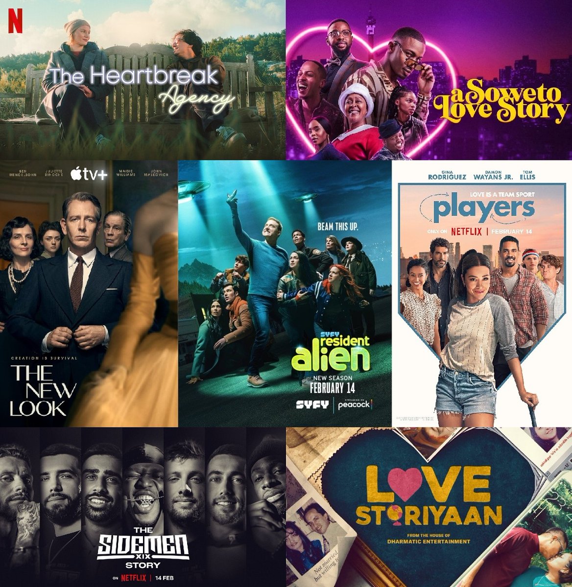 On TV Tonight: noreruns.net/2024/02/14/wha… #TheNewLook #Players #ResidentAlien #TheHeartbreakAgency #ASowetoLoveStory #LoveStoriyaan #TheSidemenStory  #LoveYouToDeath #LoveIsBlind #GoodMorningVeronica premieres #NotDeadYet #AbbottElementary