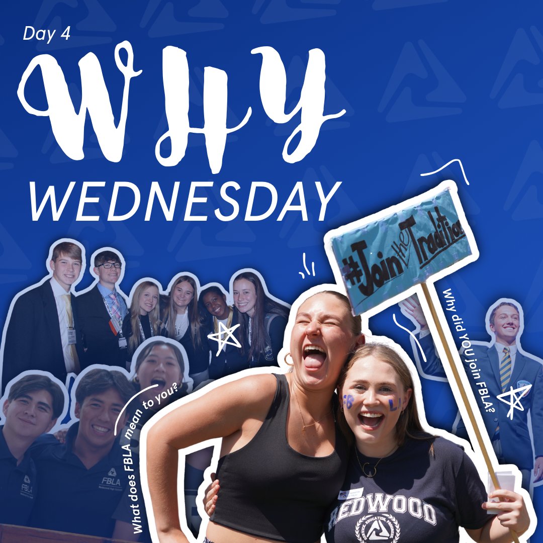FBLA_National's tweet photo. WHY are you a part of FBLA? Why Wednesday celebrates your involvement within FBLA and why you are proud to be a part of this organization.
And don't forget: join the National President's Forum tonight at 7 PM ET and win a free trip to NLC (and Universal!) in Orlando! #FBLAWeek https://t.co/WQlpsH9QHG