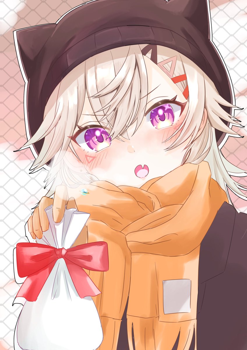 #引き小森画
「　ん！めとのチョコあげる。　」
