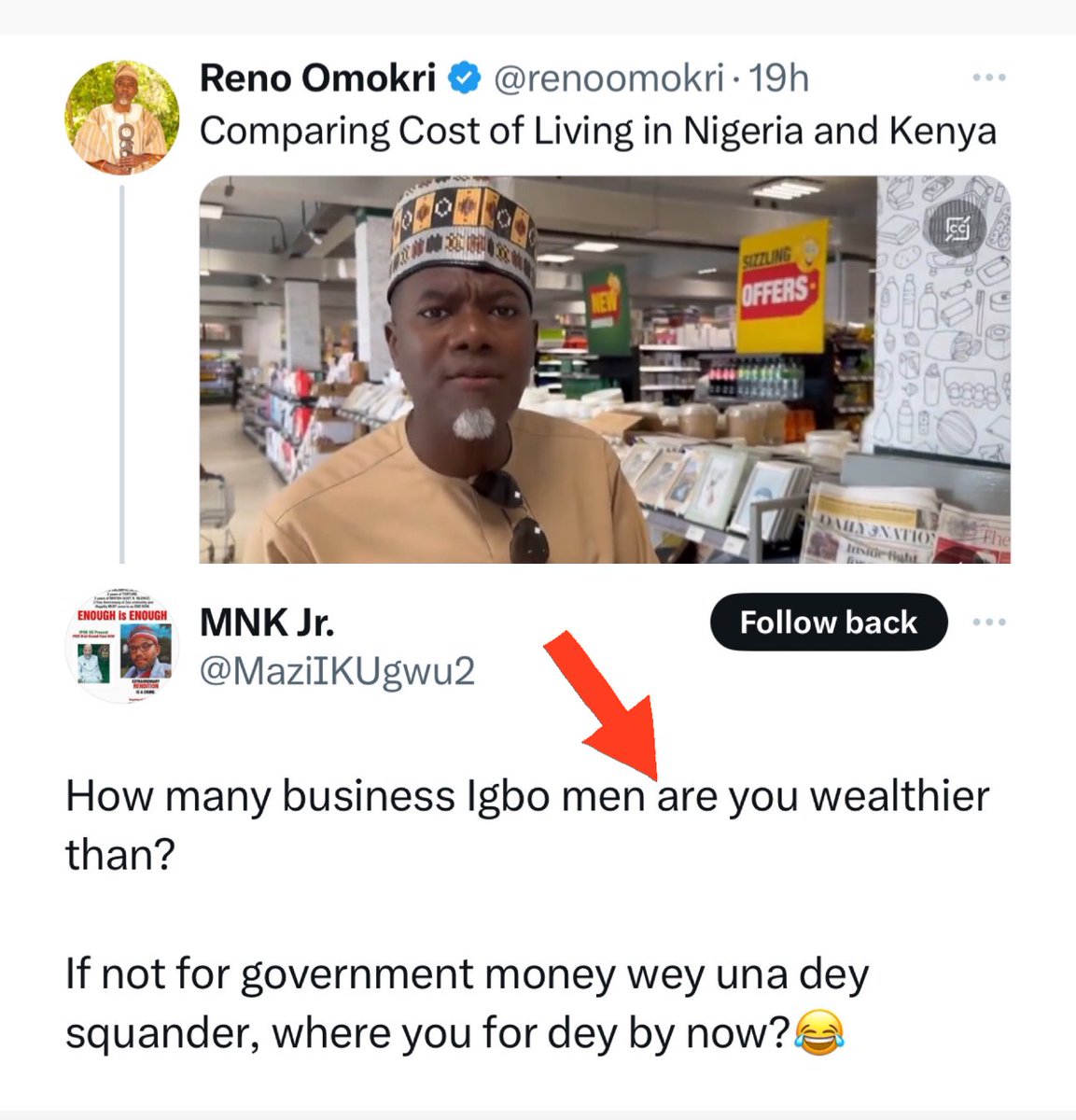 renoomokri's tweet photo. Dear Mazi,

Thank you for your feedback. You have to understand that we come from different cultures. In your culture, money is the total worth of a man. That is why you are trying to compare your wealth to mine. In my culture, moral values are considered of greater importance when judging a man's impact in life. 

I do agree that some of our people are very adept at commerce, and I have written eight viral articles in praise of their prowess. I am not sure any other person has written so copiously about the thrift and resourcefulness of these our fellow countrymen and women. Although, some of them are not well known for remembering good things done for them. 

In any case, my family has never been materially poor in five hundred years of WRITTEN history from Olu Atuwatse I in 1611, to my grandfather, Olu Ikengbuwa II. 

As for me, so long as I can feed myself and my family without stealing, I am content. The impact of the books and articles I have published in helping people live more meaningful and moral lives is more important to me than being richer than my fellow citizens. 

Education is more important to my people than money. Money can be stolen, lost, or eroded by inflation. Education on the other hand has eternal value. That is why, in the list of professors by state released by the National Bureau of Statistics just yesterday, my state did not feature badly. My ethnic nationality is probably the smallest in Nigeria by population, yet we have more professors than the whole of Anambra state combined. We value what money cannot buy. 

Thanks again, and may God bless you. 

#TableShaker #GrowNairaBuyNaija