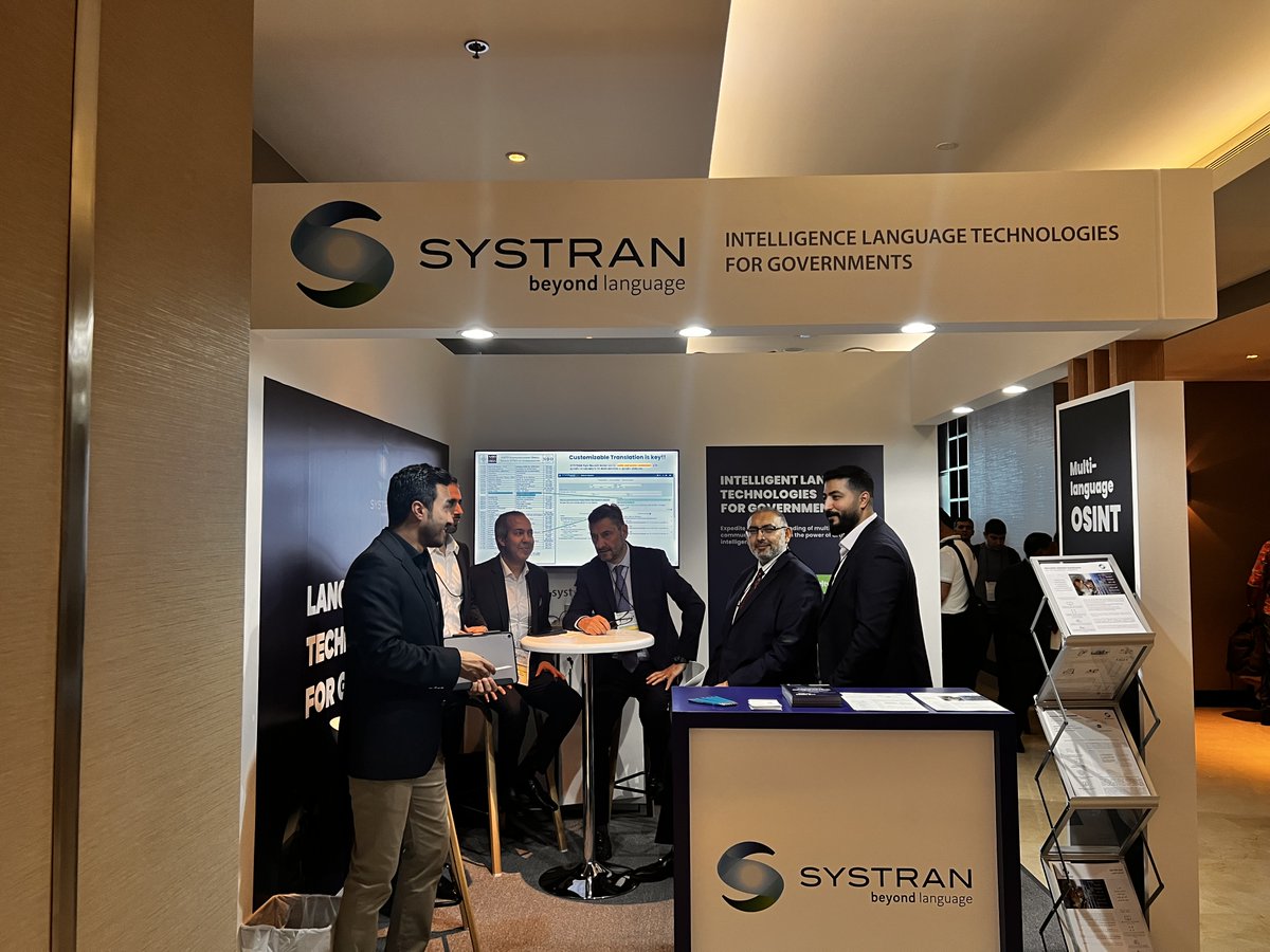 Here we are ! SYSTRAN is at ISS World® MEA, the world’s largest gathering for innovation in Law Enforcement, #Intelligence, and #Homeland Security.

Meet us on booth #77 to showcase our latest innovations in #AI-powered #language technologies for the #Government Community.