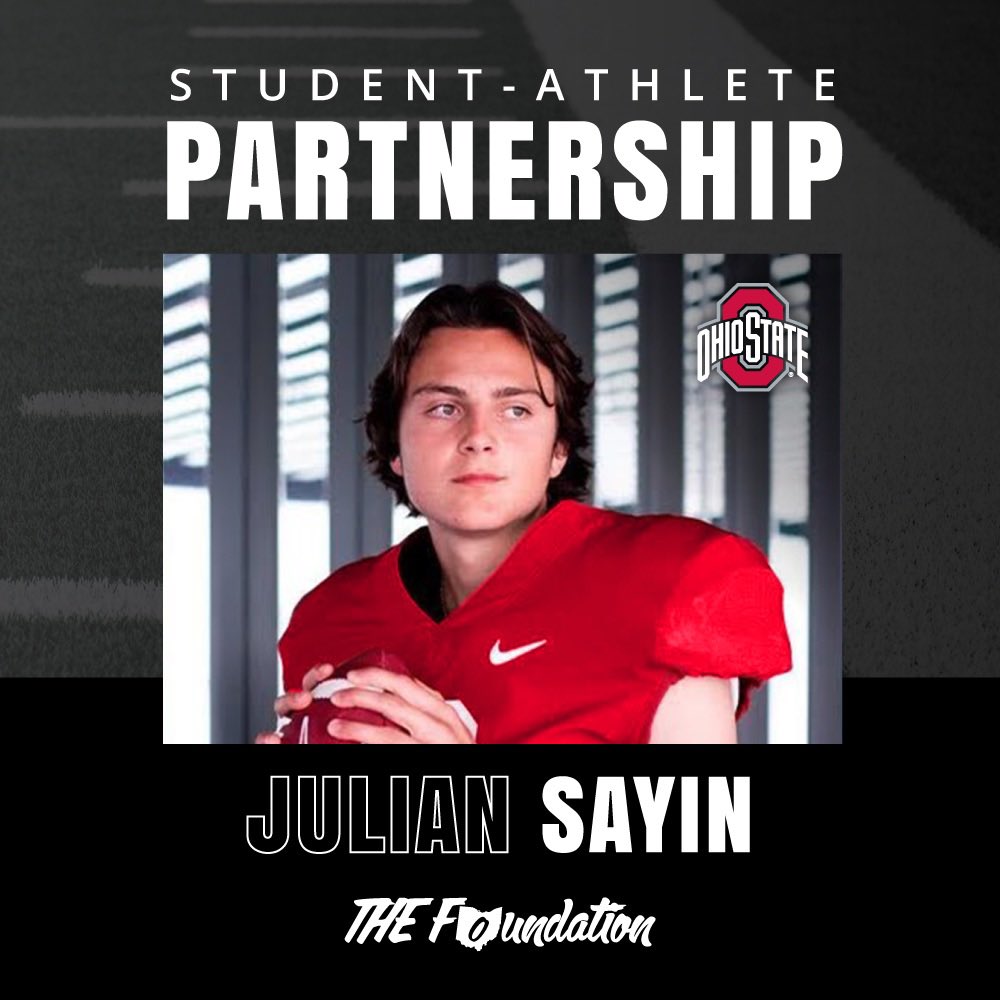 THE Foundation (@thefoundation1_) on Twitter photo This is a big one! We are so glad <a href="/juliansayin2/">Julian Sayin</a> is now a Buckeye and a student athlete partner of THE Foundation. We can’t wait to see him not only on the field, but off the field giving back to our community. Welcome to Columbus Julian. Go Bucks! THEfoundationOhio.com. This is a big one! We are so glad <a href="/juliansayin2/">Julian Sayin</a> is now a Buckeye and a student athlete partner of THE Foundation. We can’t wait to see him not only on the field, but off the field giving back to our community. Welcome to Columbus Julian. Go Bucks! THEfoundationOhio.com.
