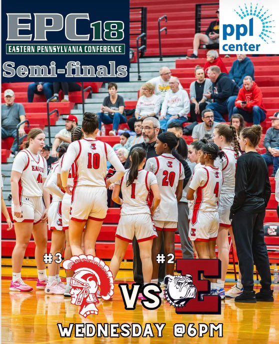 TONIGHT…Come show some ❤️ for our Lady Rovers‼️
🌟EPC SEMIFINALS🌟
📍PPL CENTER: 701 Hamilton Street Allentown, PA 18101
⏰ 6 o’clock
🆚#3 Parkland 
🎟️ tinyurl.com/2s368a7d
🅿️ pplcenter.com/arena-info/dir…