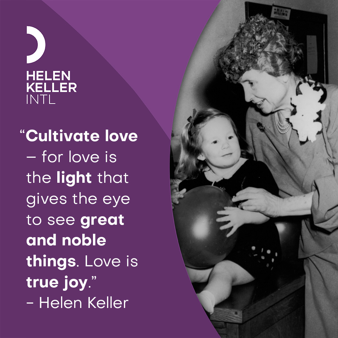 HelenKellerIntl's tweet photo. 💜 Happy #ValentineDay from Helen Keller Intl! 💜

#HelenKeller was driven by her deep compassion for others to devote her life to helping them overcome significant obstacles to living healthy &amp; productive lives. 🤝

Thank you for helping us continue &amp; build on her legacy. 💜🤍 https://t.co/SL9XtuNH2W