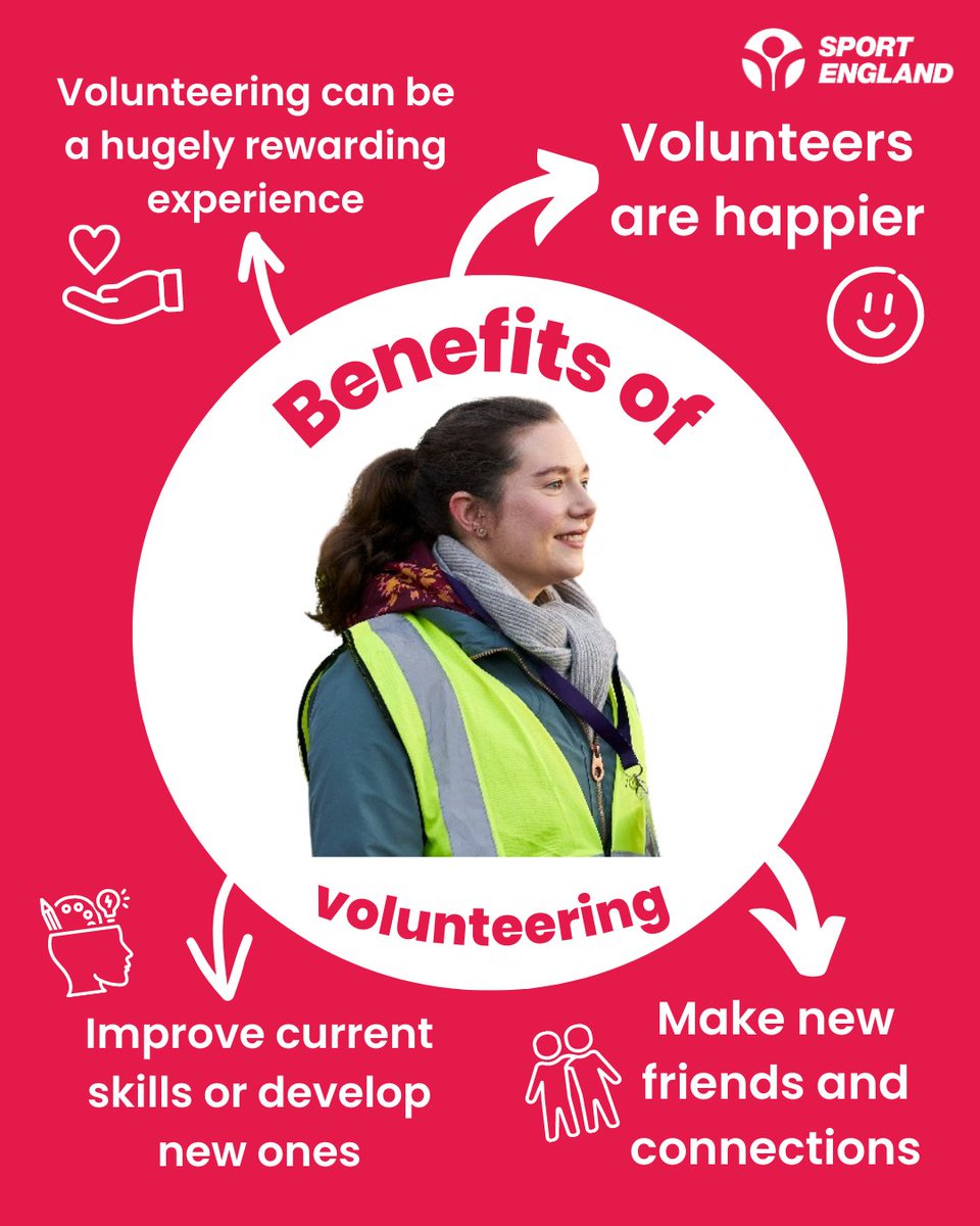 Volunteering can be a hugely rewarding experience and gives back in many other ways.

People who volunteer in sport often feel a sense of pride and say that their life has a sense of purpose, but it also a great way to make new friends and connections and develop new skills.