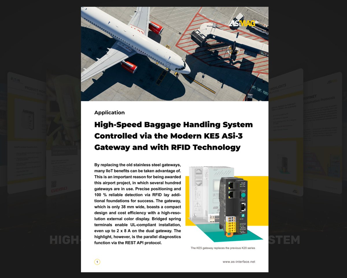 ASInterface's tweet image. Do you already know the application story &quot;𝗛𝗶𝗴𝗵-𝗦𝗽𝗲𝗲𝗱 𝗕𝗮𝗴𝗴𝗮𝗴𝗲 𝗛𝗮𝗻𝗱𝗹𝗶𝗻𝗴 𝗦𝘆𝘀𝘁𝗲𝗺&quot; from Pepperl+Fuchs published in the last ASiMAG edition?

Read the full story here: magazin.as-interface.net/en/2023-e2#art…

#ASi #ASiMAG #ASInterface