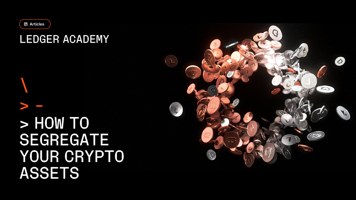 Keeping your private keys offline is the crypto security baseline – but there's even more that you can do to protect yourself.

The next step is segregating your assets into different accounts with different purposes - Ledger Academy walks you through it: ledger.com/academy/segreg…