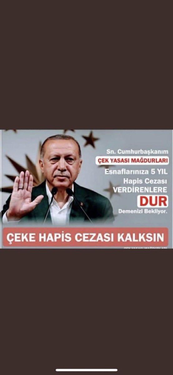 <a href="/yasarkirkpinarr/">YAŞAR KIRKPINAR</a> Her türlü suça,infaz indirimi yapıp mahkumları serbest bırakırken;Sadece çek borçlularını hapise atmak adaletsizliktir, zulümdür.Bu Ak Partiye yakışmadı. #CEKEHAPİSCEZASIKALKSIN 
<a href="/RTErdogan/">Recep Tayyip Erdoğan</a> <a href="/_cevdetyilmaz/">Cevdet Yılmaz</a> <a href="/yilmaztunc/">Yılmaz TUNÇ</a> <a href="/avabdullahguler/">Abdullah Güler</a> <a href="/akbasogluemin/">Av. M.Emin AKBAŞOĞLU 🇹🇷</a> <a href="/fahrettinaltun/">Fahrettin Altun</a> <a href="/AvOzlemZengin/">Av. Özlem Zengin 🇹🇷</a>