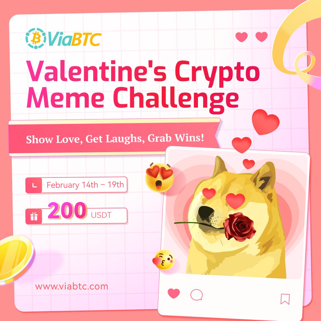 💘 Celebrate Valentine's Day with a unique crypto twist at ViaBTC! Spark your creativity and share your most amusing crypto-themed memes related to love for a chance to win a share of a $200 prize pool. 👉 Follow @ViaBTC 📸 Comment your meme with #ViaBTCValentine. 🕒 February…