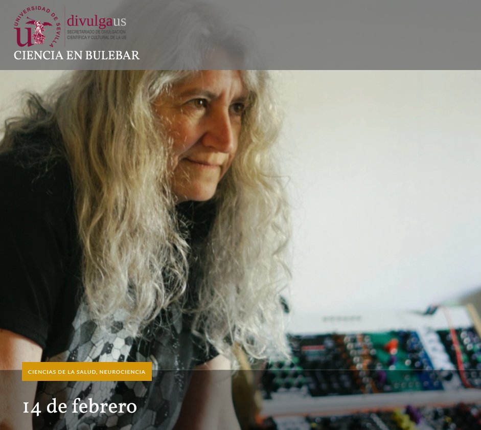 Hoy celebramos el #DíadeSanValentín hablando de neurociencia con la investigadora M Luz Montesinos en #CienciaBulebar ¿Qué pasa en nuestro🧠?

Esta tarde en <a href="/Bulebar_cafe/">Bulebar Café</a> te lo contamos cienciaenbulebar.wordpress.com/2024/02/01/14-… 

<a href="/11defebreroES/">Día Mujer y Ciencia</a> <a href="/unisevilla/">Universidad de Sevilla</a> #MujeryCiencia #14deFebrero #DivulgaUS