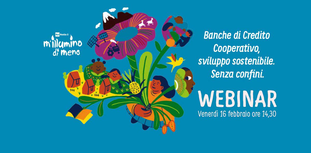 Il 16 febbraio per #milluminodimeno, la ScuolaCooperativa di Federcasse propone il webinar: “Banche di Credito Cooperativo, sviluppo sostenibile. Senza confini”, Focus sui progetti internazionali del Credito Cooperativo. ⌚️dalle ore 14,30 - 15.30. 🛜 su youtube.com/user/federcasse