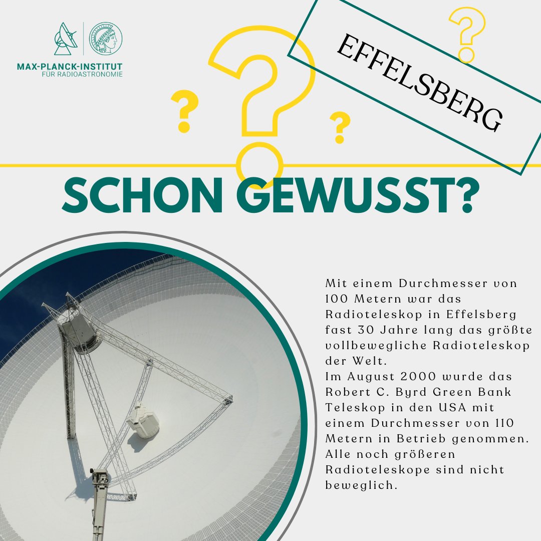 MPIfR_Bonn's tweet photo. #radioteleskop #effelsberg #radioastronomie #wissenschaft #schongewusst https://t.co/ICuBVBrLKH