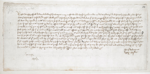 It is that time of year to post Margery Brews’ valentine letter to John Paston III so here we go, BL Add MS 43490 f.24r, the first surviving example of its kind. The couple married, and had several children, at least two of whom died in infancy.