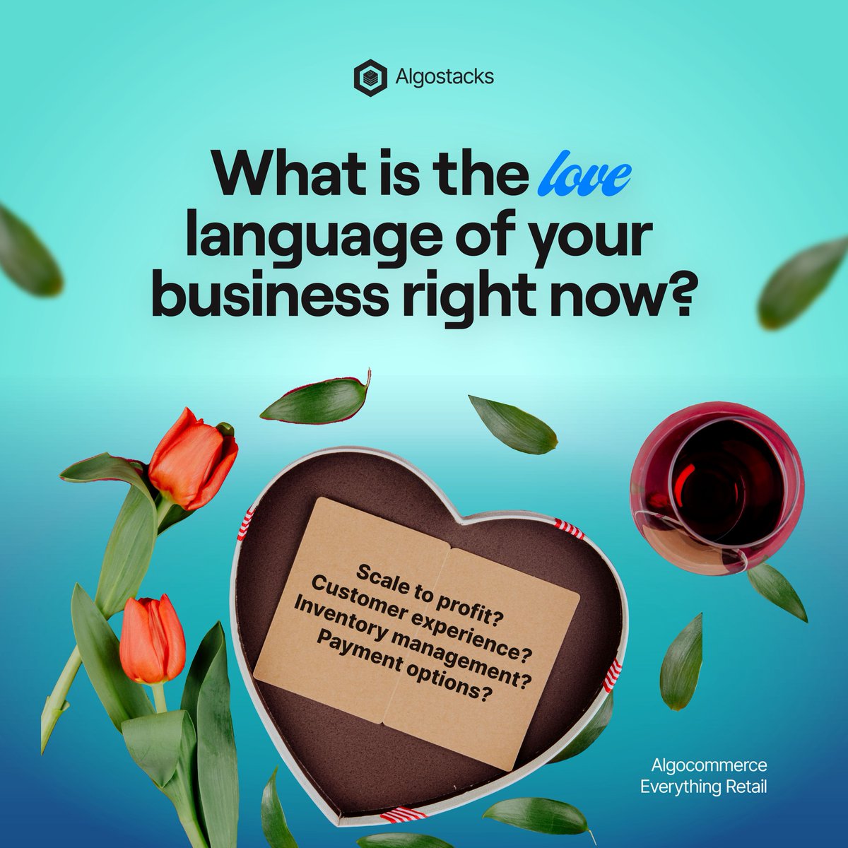 AlgoStacks_AI's tweet photo. What's in AlgosCommerce's love basket this Valentine's Day? 

Scaling profits through smart algorithms, delivering exceptional customer experiences, managing inventory efficiently, and providing flexible payment options. 

We're speaking all 5 love languages of modern e-commerce! https://t.co/hEA4PFvmAZ