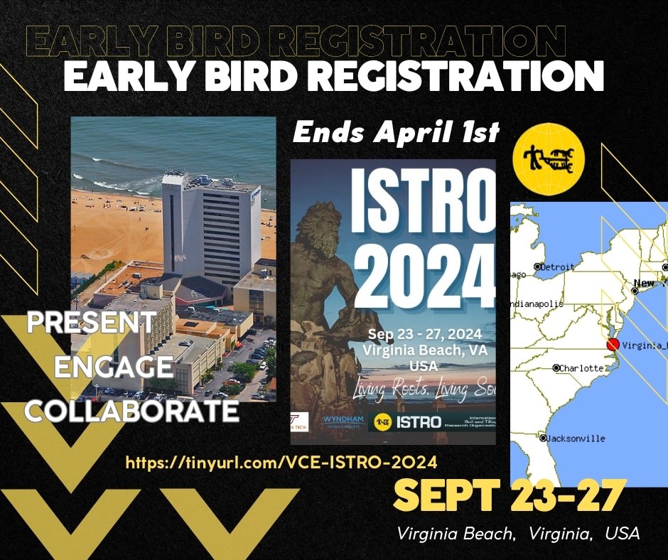 Early Bird Registration ends April 1st! ISTRO2024 is September 23rd to 27th, 2024👇

▪︎ present your research
▪︎ collaborate
▪︎ network
▪︎ engage
....All on a beach resort facing the Atlantic Ocean!

REGISTER TODAY 👉👉 
tinyurl.com/VCE-ISTRO-2024