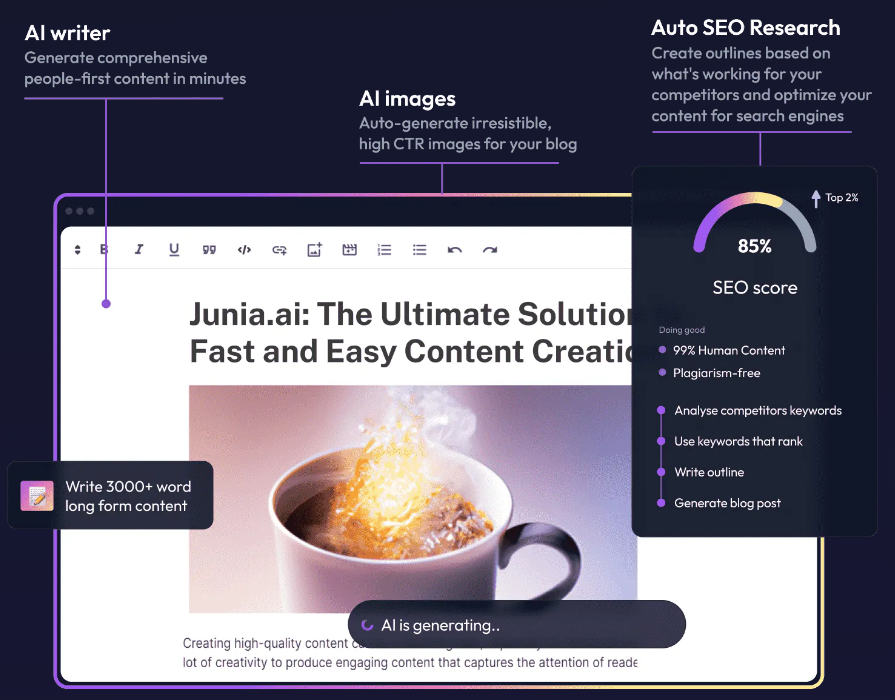 youraifinder's tweet photo. 5. Junia

Junia AI is an innovative AI writing tool that has can be used to generate great blogs for google ranking.

https://t.co/TNJX592FHU

#ai #aitools #chatgpt #ui #ux #blog #writingtips https://t.co/zyg3LvUOiq