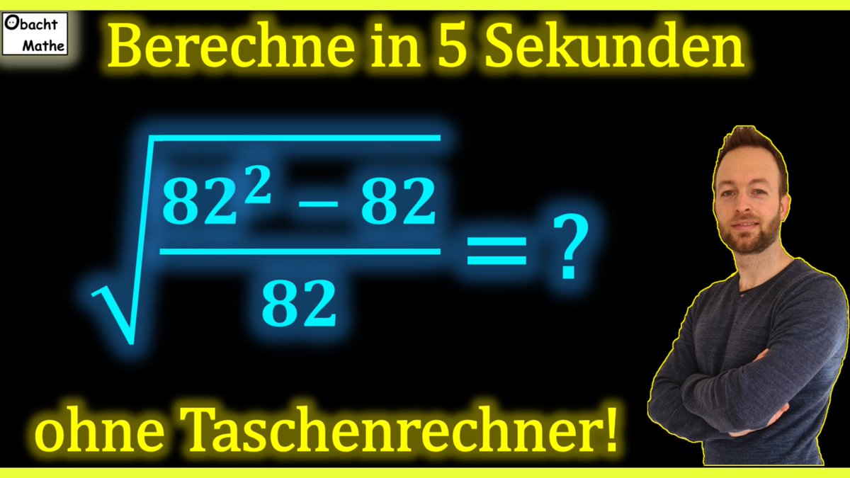 Ohne Taschenrechner in 5 Sekunden

youtube.com/watch?v=xtQFWd…

#Mathe #brainteaser #Lernvideos #twitterlehrerzimmer #twitterkollegium #lehrerbildung #schule #flippedlearning #rätsel #bayernedu #mathelehrer #twlz #lehrer #matherätsel #quiz