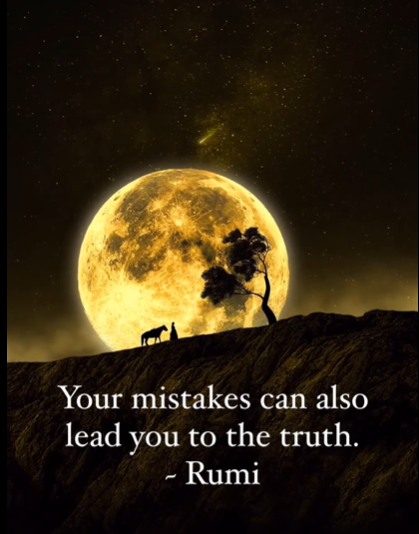 JoyofOneness's tweet photo. It is helpful to see our mistakes as blessings...as opportunities for growth and learning, leading us ever closer to Truth.
#error #Growth #learning #LearningJourney #Truth #Blessing #Blessings #BlessingsOfKnowledge #Rumi https://t.co/8noKjRwShs