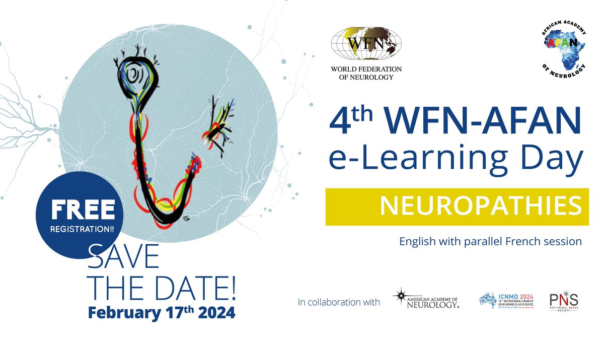 wfneurology's tweet image. Only 3 days until WFN-AFAN #ElearningDay! Join Prof. Helmar C. Lehmann, M.D., from @UniCologne, as he discusses peripheral nerve disease work-up. Don't miss out! 
🔗 Register for free:  bit.ly/3S0nCo4
#WFN #Neurology
