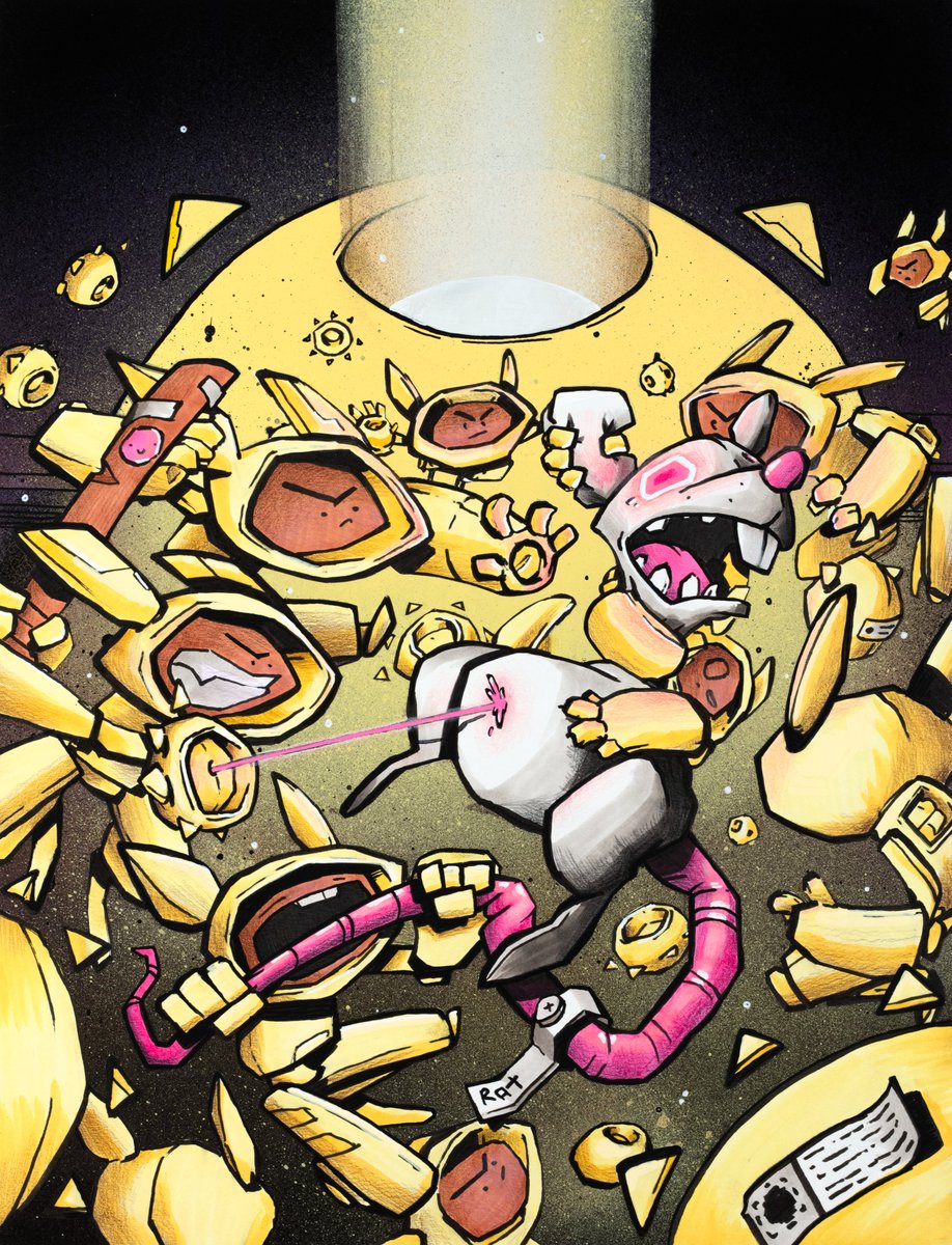 wetikos's tweet image. I want to tell a tale about a "Rat Bastard" and the power of community in web3. Our dear friend, and collaborator behind @GuidesPFP was taken advantage of in the web3 space. His name is @Createdby_imrie and below art was drawn my him, to which i took and hand painted. 🧵